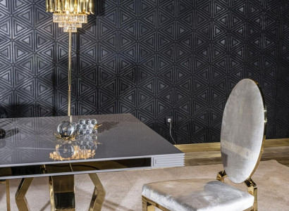 Dining room Chair White Luxury Metal with Textile Chairs Style Modern Armchair